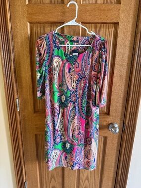 Tommy Hilfiger NWT size 14 Green Pink Paisley Midi Dress